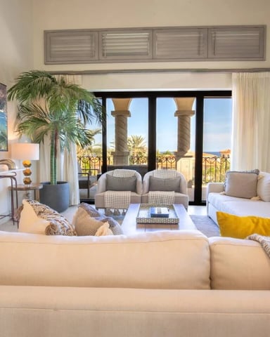 Luxury Villa Retreat pool terrace with lounge chairs and tropical garden